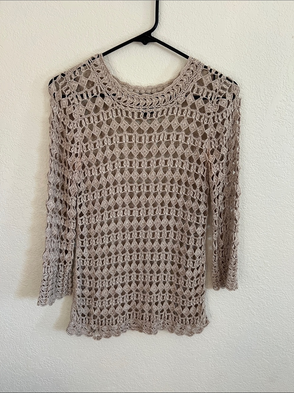 Talbots Hand Knit Open Stitch Top